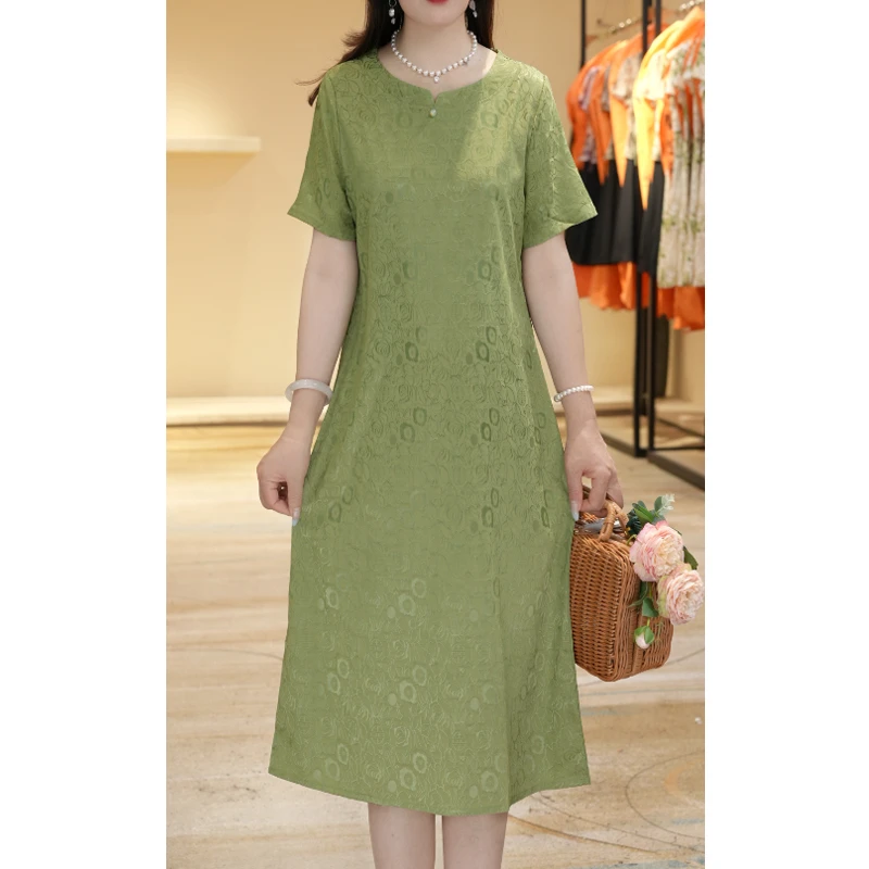 C2821女装连衣裙气质时尚夏季休闲百搭显瘦中长款裙子