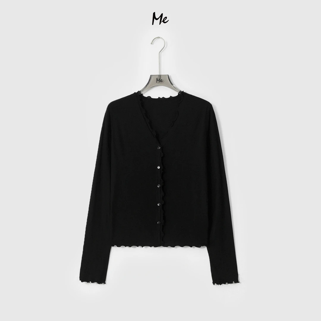 ME【超柔小花衫】天丝桑蚕丝混纺轻柔木耳边显瘦百搭上衣MESS6844