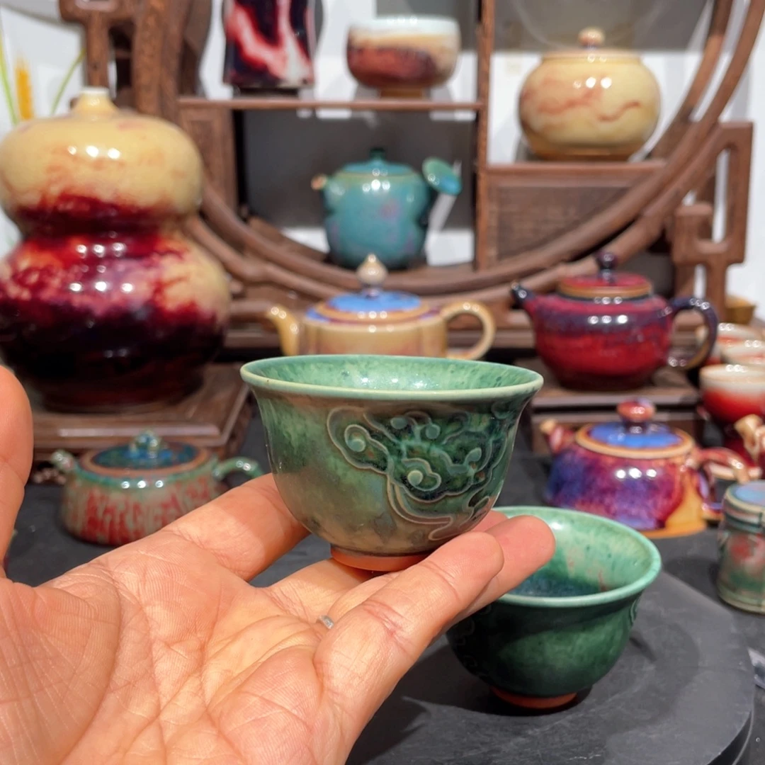 洁***桔中国神后钧瓷茶器