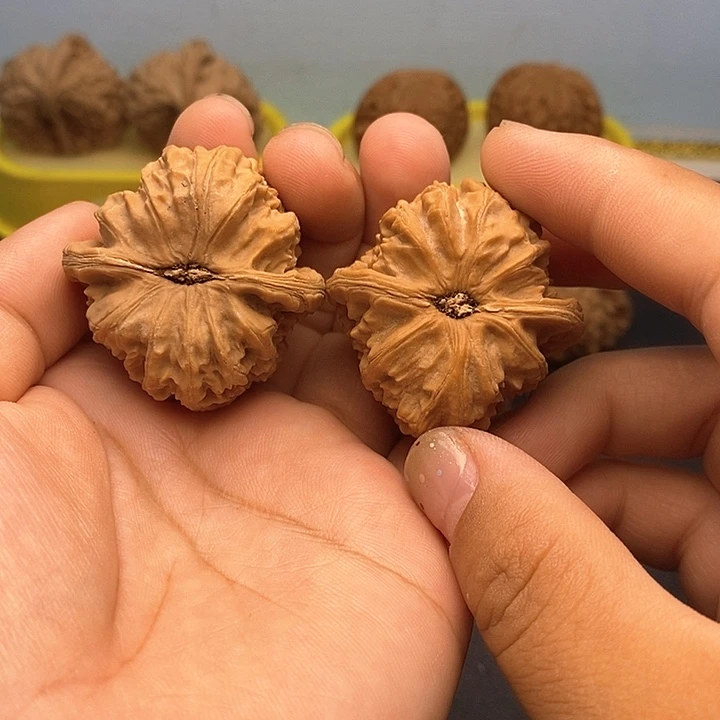温***人文玩核桃吊坠白狮子