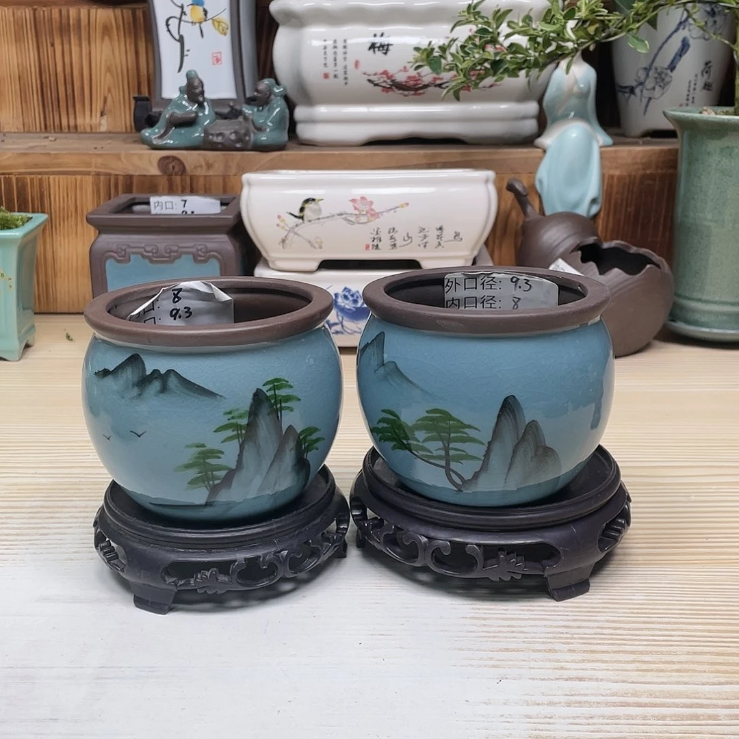 紫砂花盆陶瓷艺术花盆陶瓷