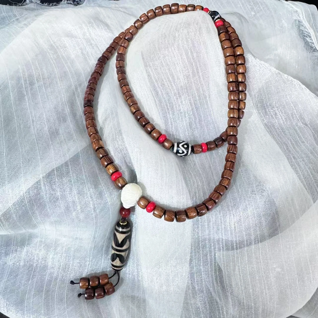 m-ag060 海黄108颗多圈手串