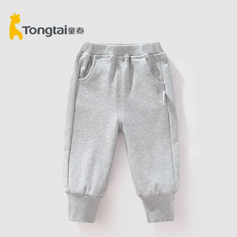 Tongtai/童泰宝宝春秋毛圈加厚束口超柔软洋气长裤