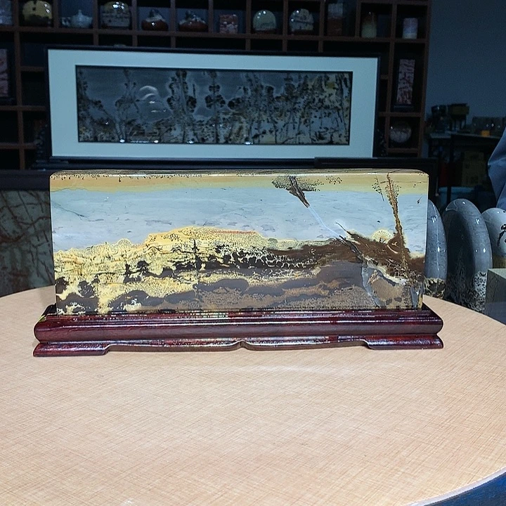 广西国画石摆件，观赏收藏