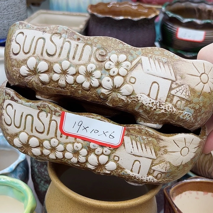 多肉绿植陶瓷花盆9.9包邮，有孔