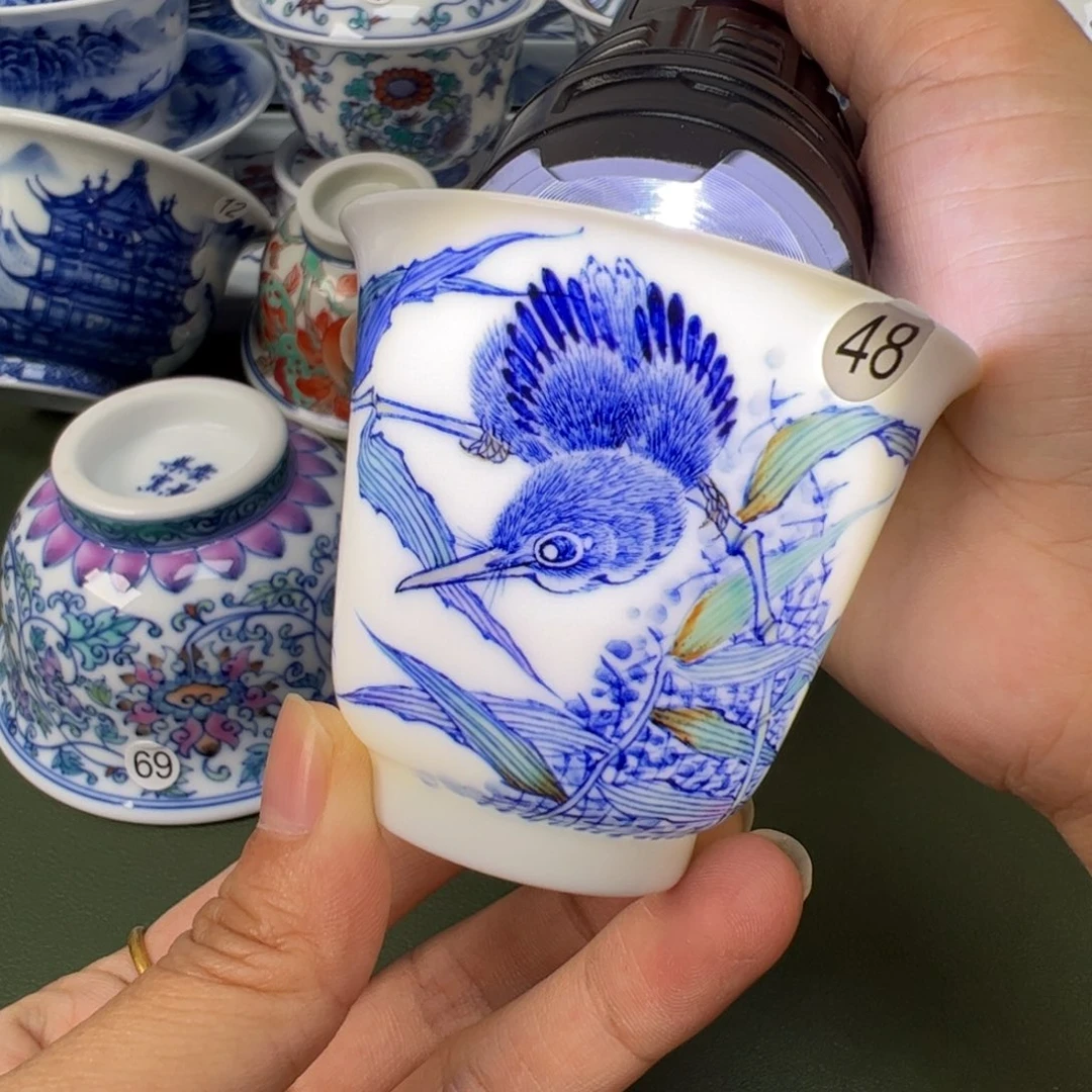 陶瓷景德镇纯手工纯手绘茶具木木48