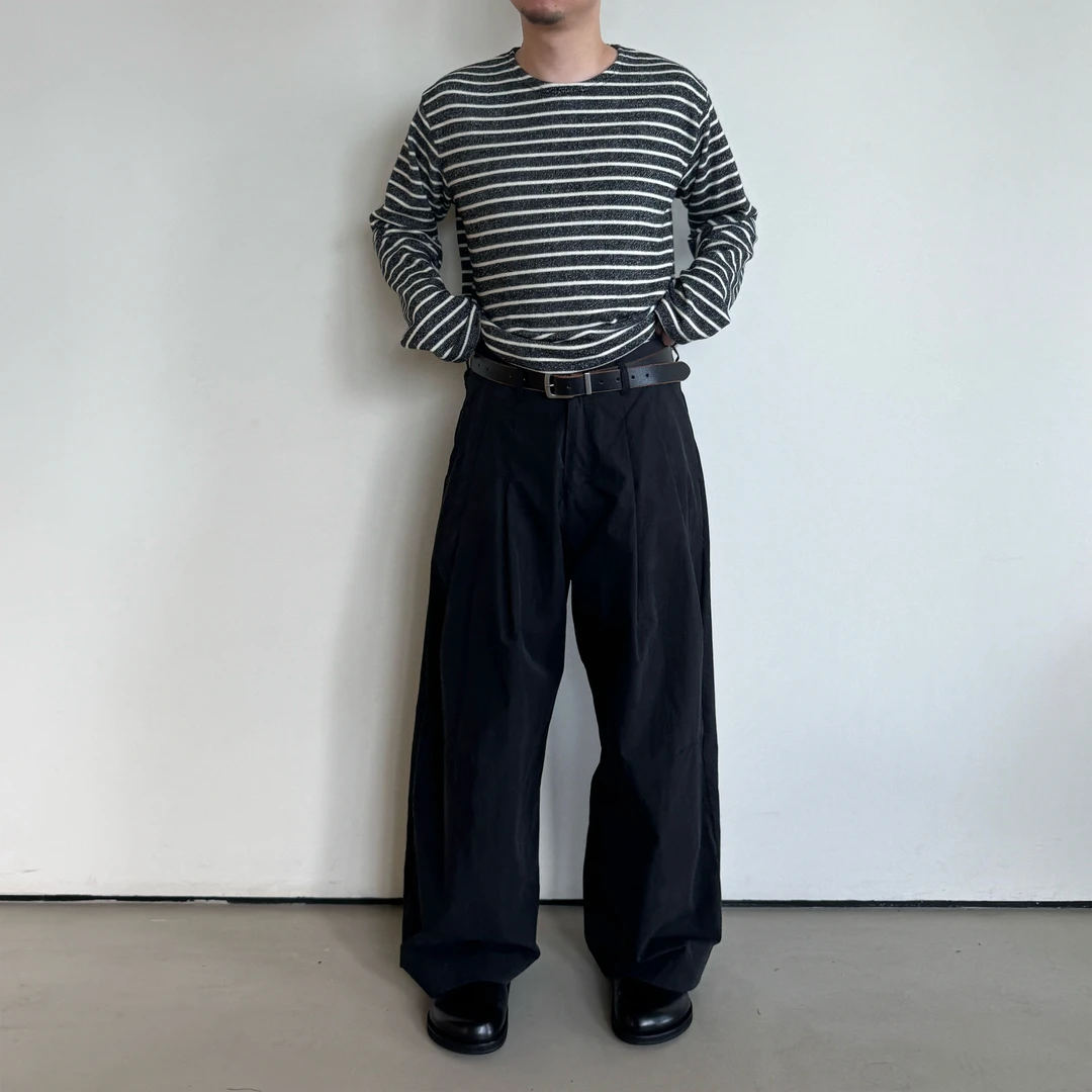 Anniehall25fw kendo pants 剑道裤2.0宽松廓形纸感混纺抗皱