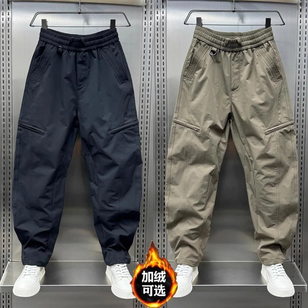 新款软壳弯刀男士休闲美式薄款工装裤宽松直筒户外哈伦百搭运动裤