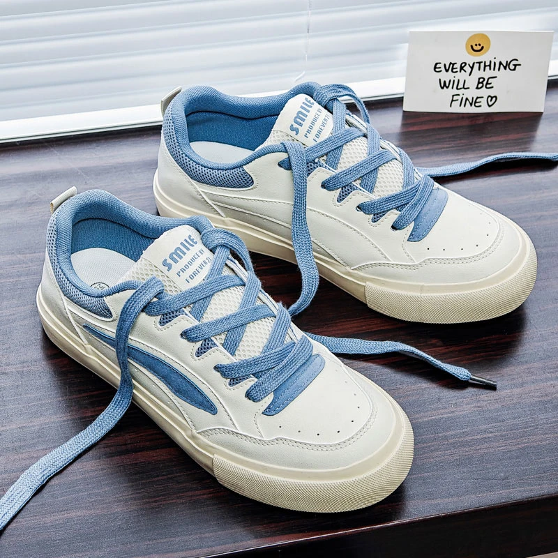 米兰低帮男款港风休闲青春潮流8106系带百搭平底时尚学院小众板鞋