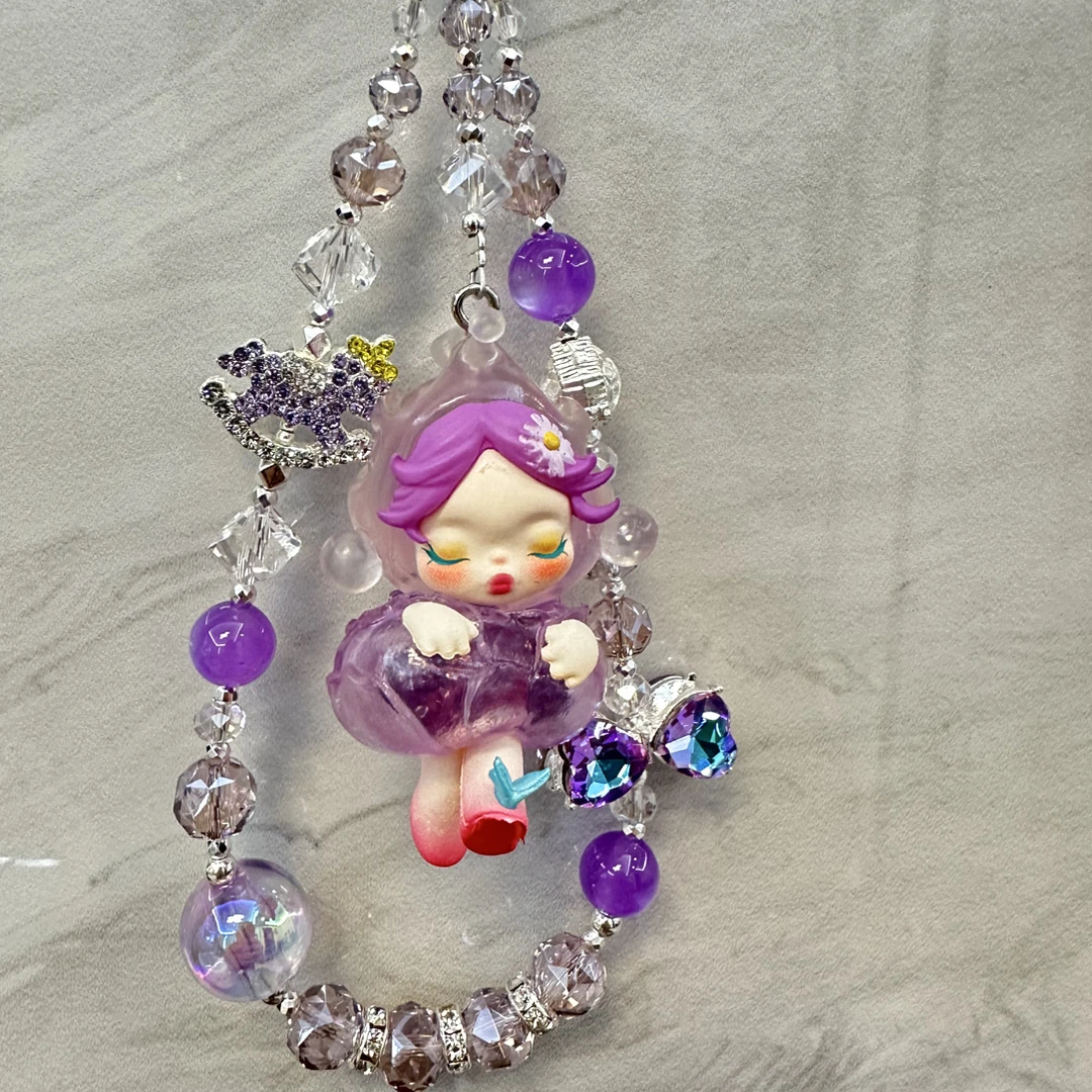 潮玩时尚重工萌粒DIY手机链，钥匙扣，包挂挂件挂绳链条挂链串珠