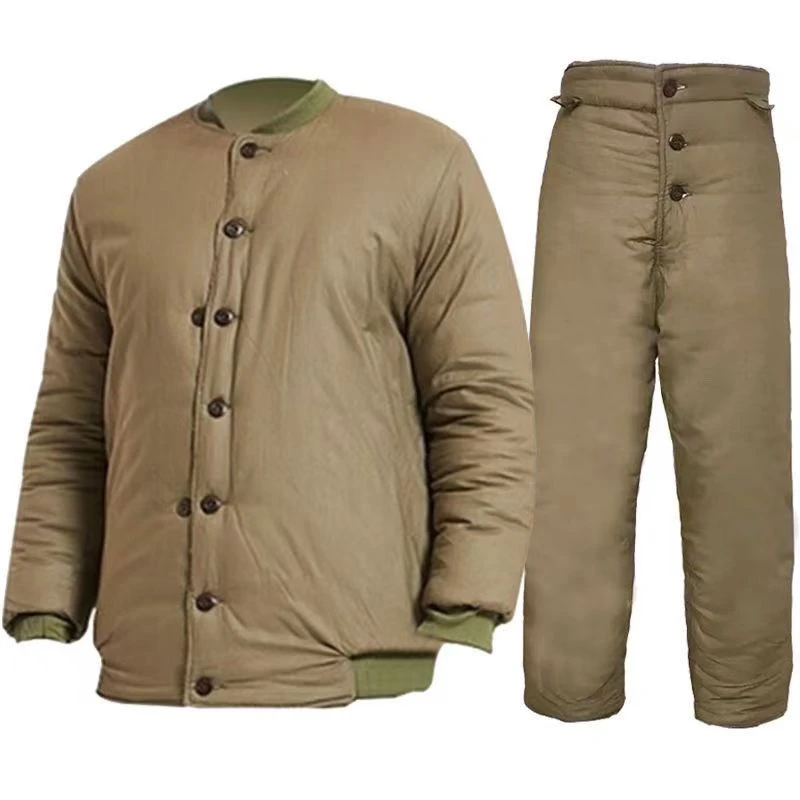 87式寒区棉花小黄棉袄棉裤防寒保暖冷库骑行可水洗套装