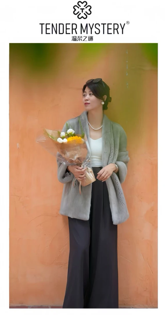 TM·温柔之谜【巨显瘦】中长款进口外套貂皮大衣水貂皮草女新款