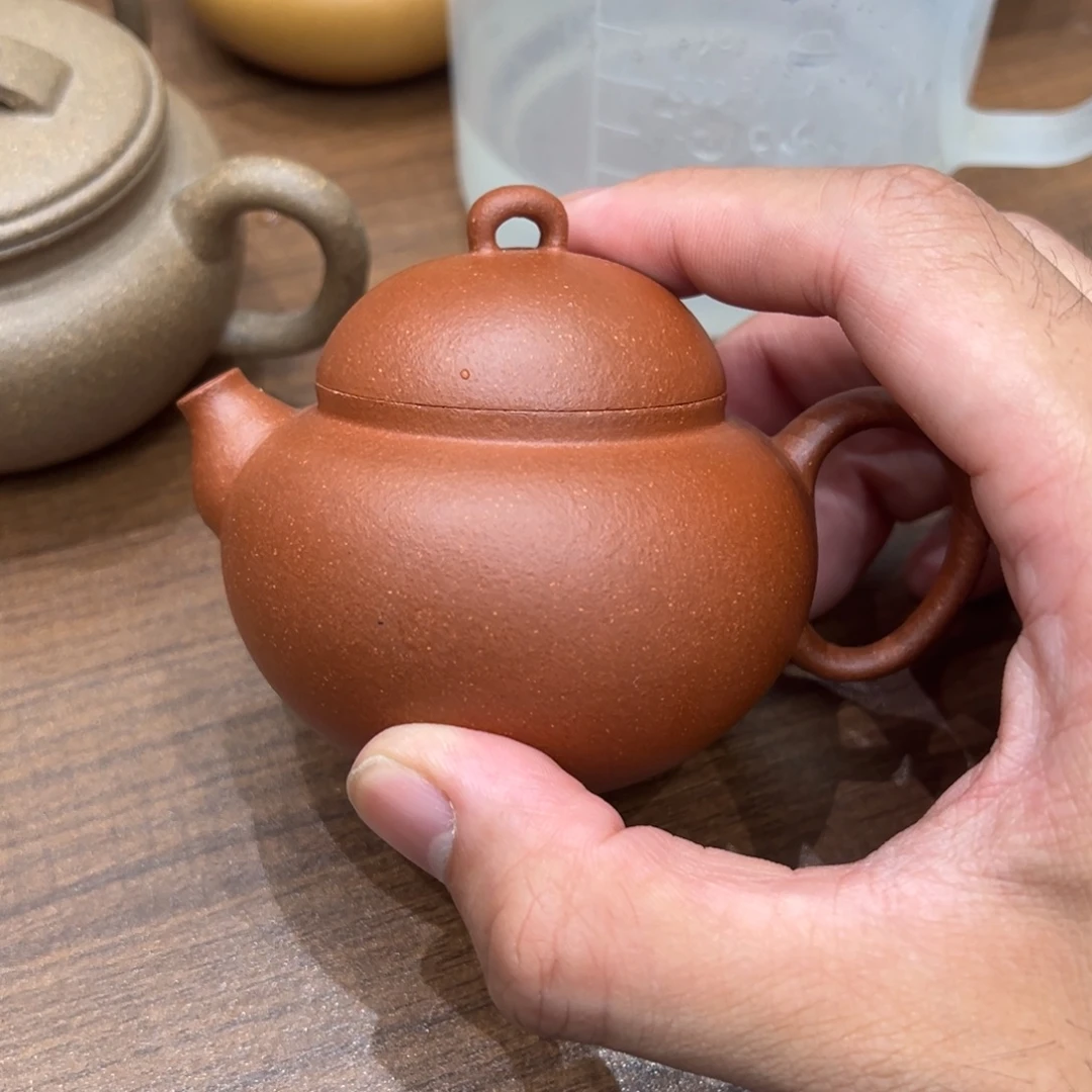 茶壶紫砂红降坡欢喜