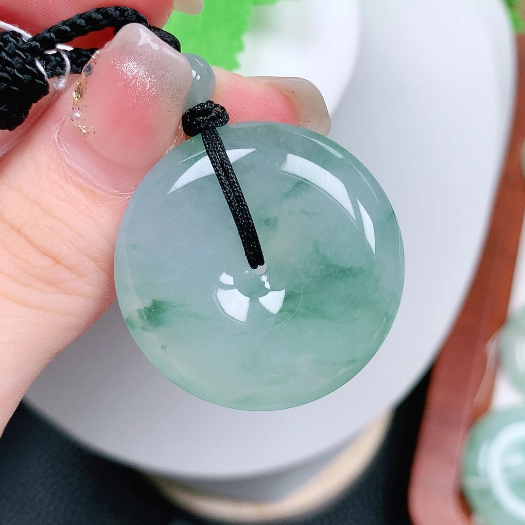 翡翠未镶嵌颈饰平安30.8-7.6