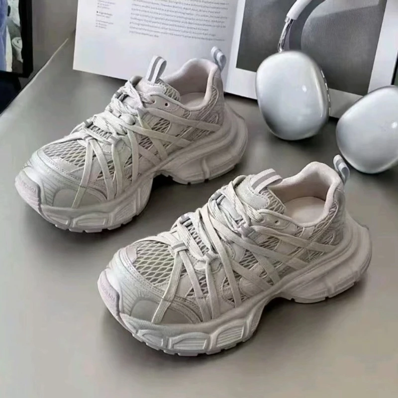 卡皮巴拉 -蜘蛛5.0小众绑带设计休闲运动做旧潮流老爹鞋女