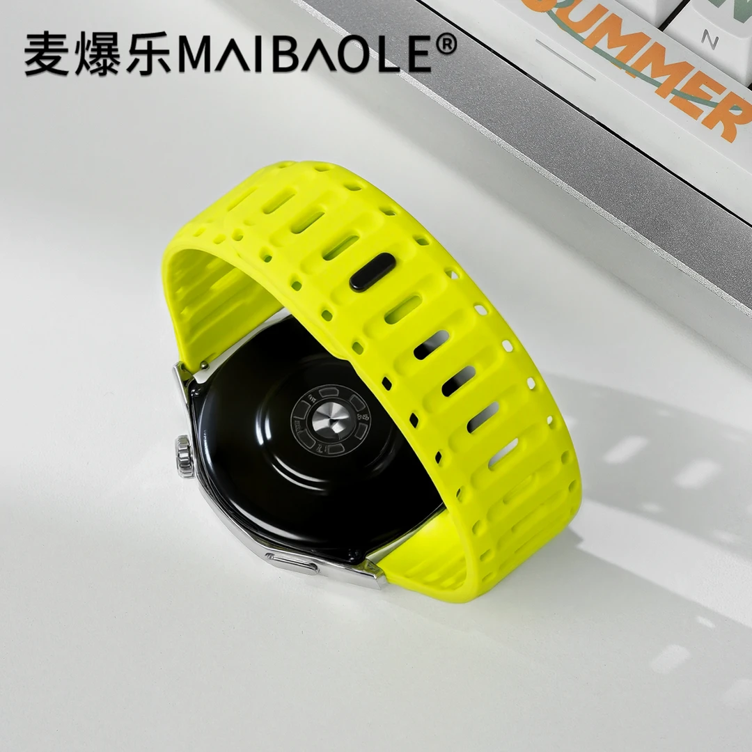 适用华为GT5表带watch5手表gt4硅胶磁吸watch4/3pro金属扣GT3腕带