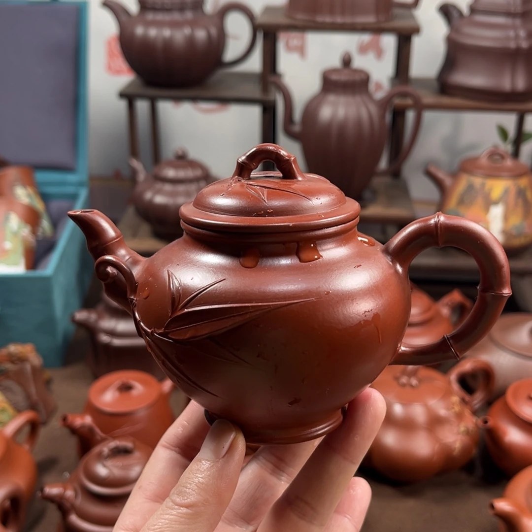 紫泥茶壶S****x原矿朱泥250毫升