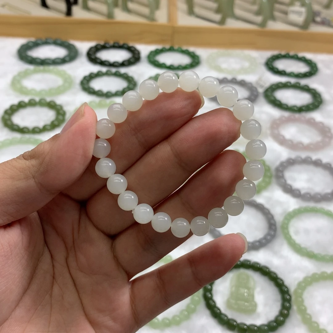 未镶嵌手串和田玉（白玉7.8）