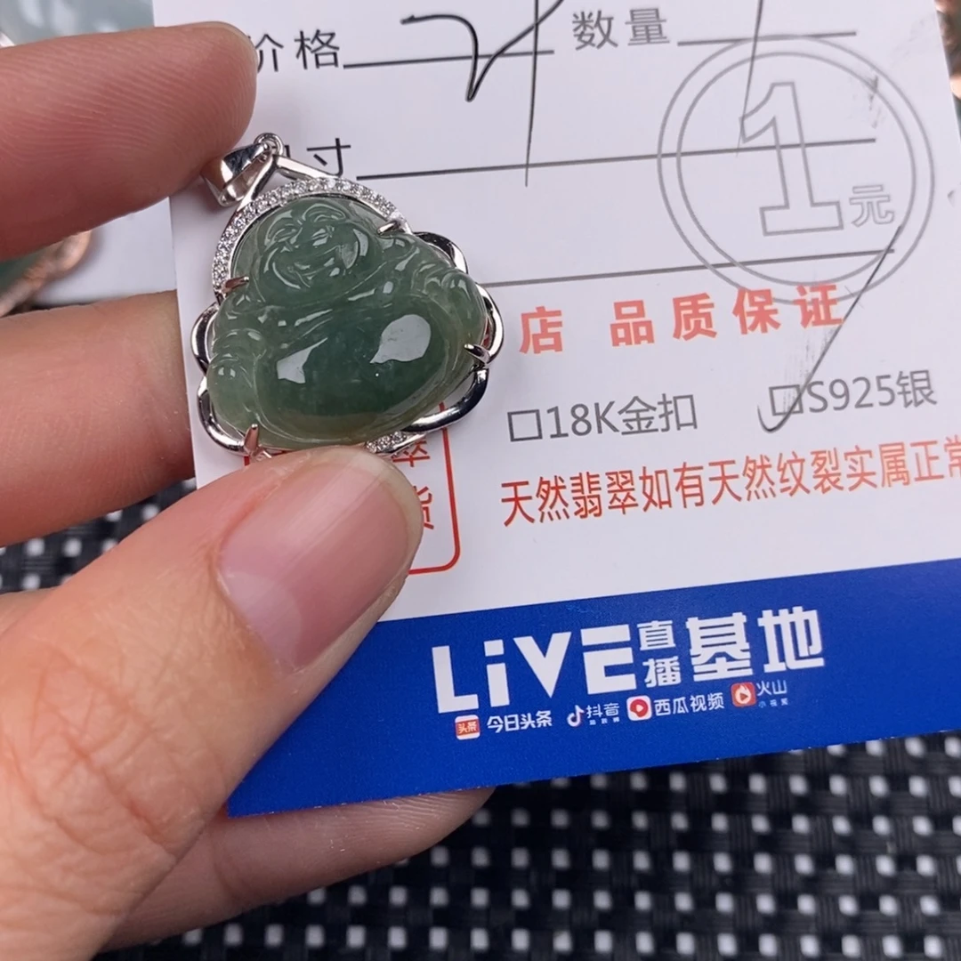 h***e翡翠银S925镶嵌颈饰