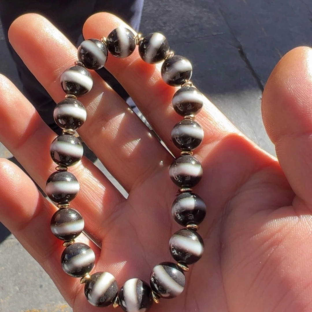 玛瑙/玉髓合金颈饰