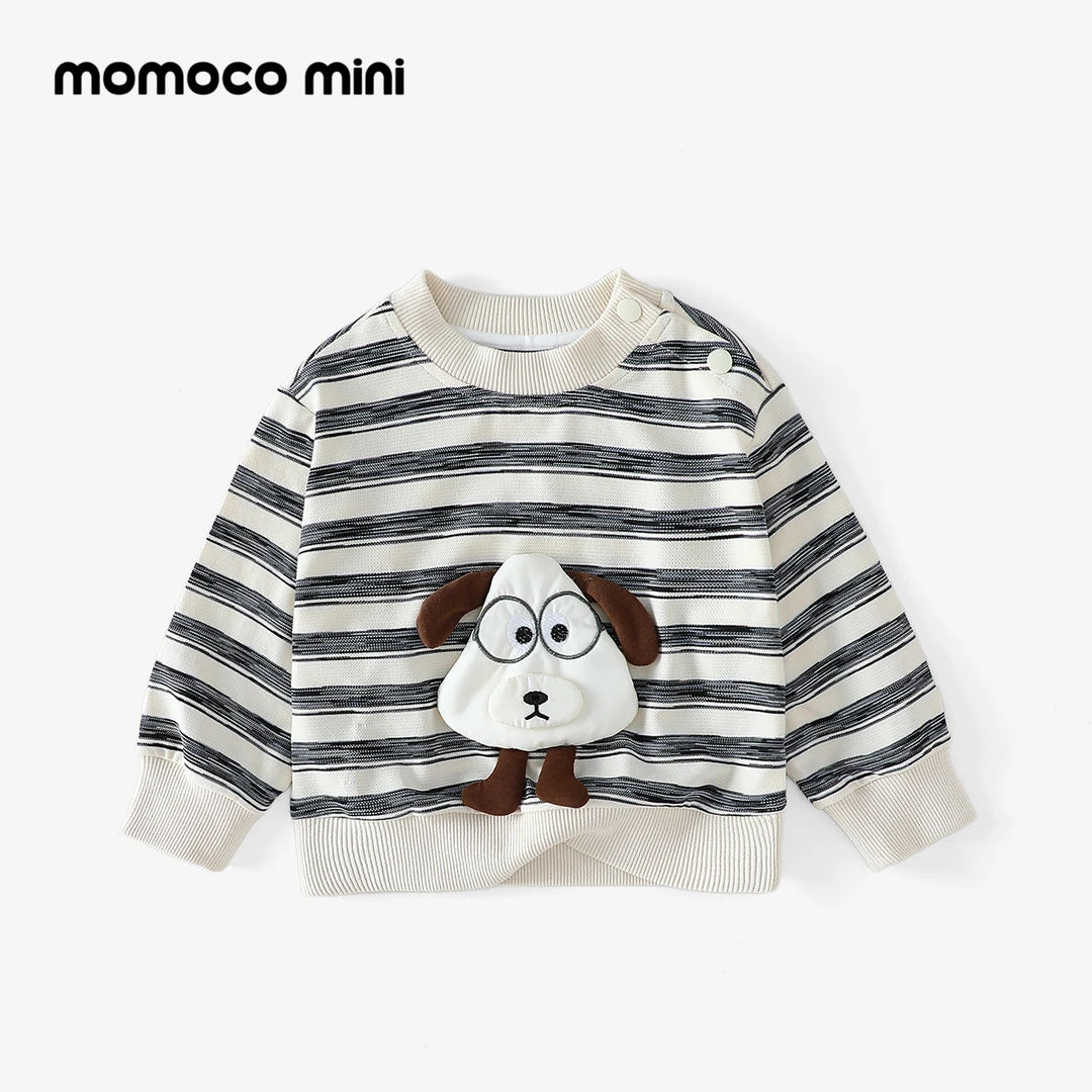 【现货】MOMOCOmini婴童T恤玩偶小狗长袖男女宝上衣87910235004