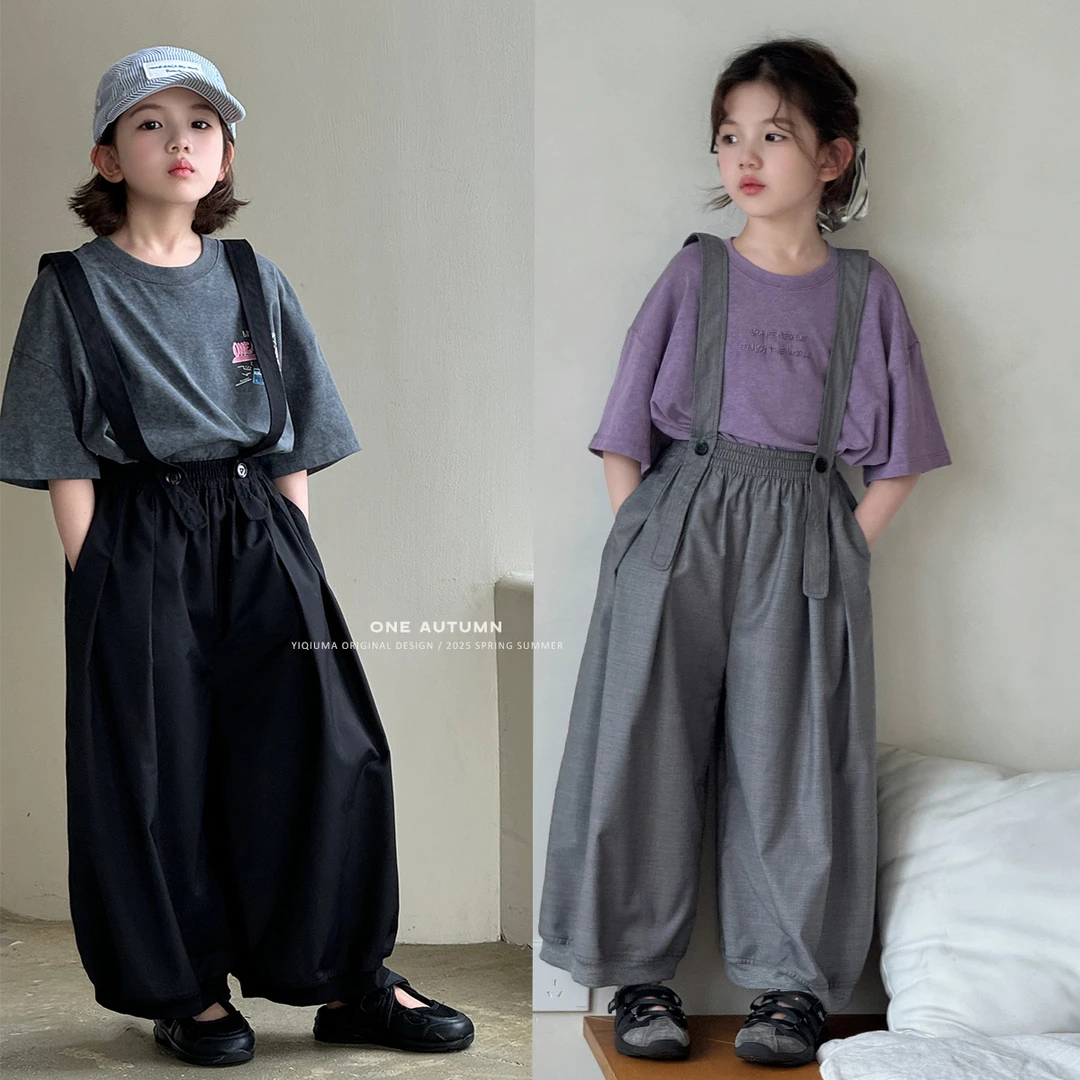 现货「壹秋.ONE AUTUMN」【轻氧松弛】背带裤女童夏季休闲裤GX987
