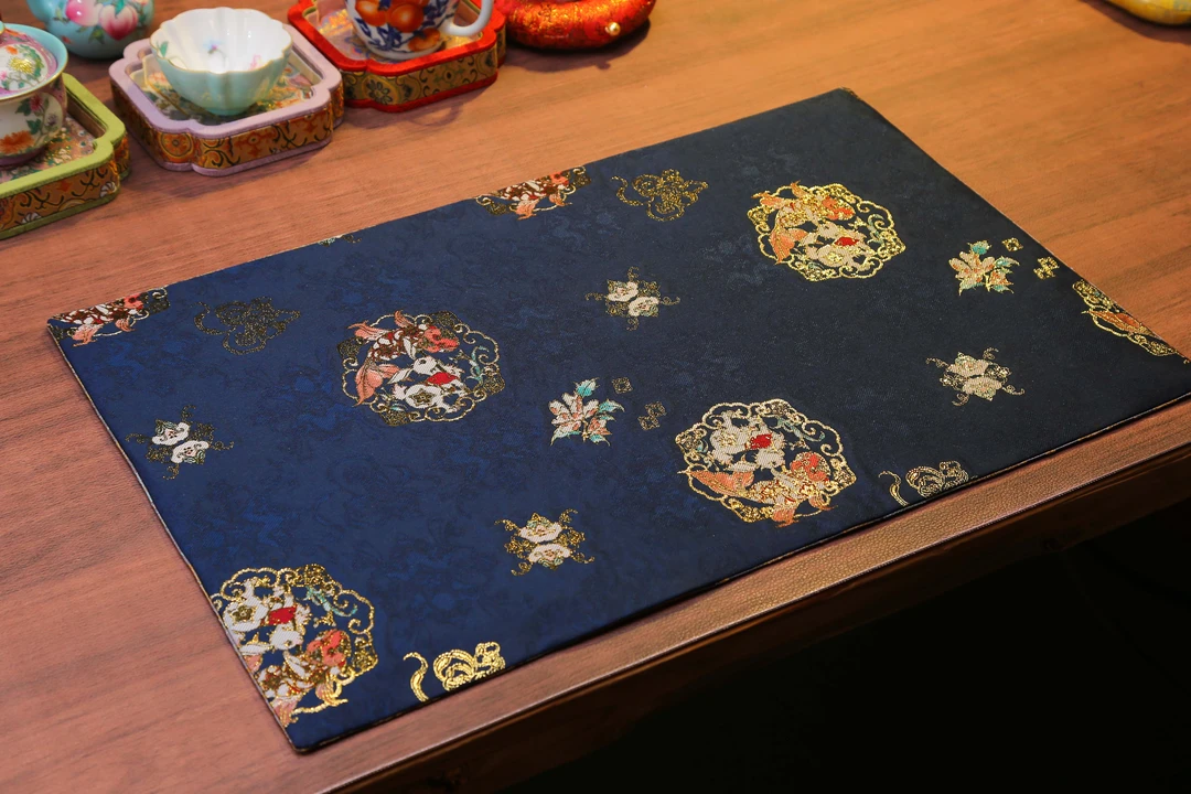 CX299织锦缎轻奢高档手工茶席中式茶壶防烫杯垫茶垫