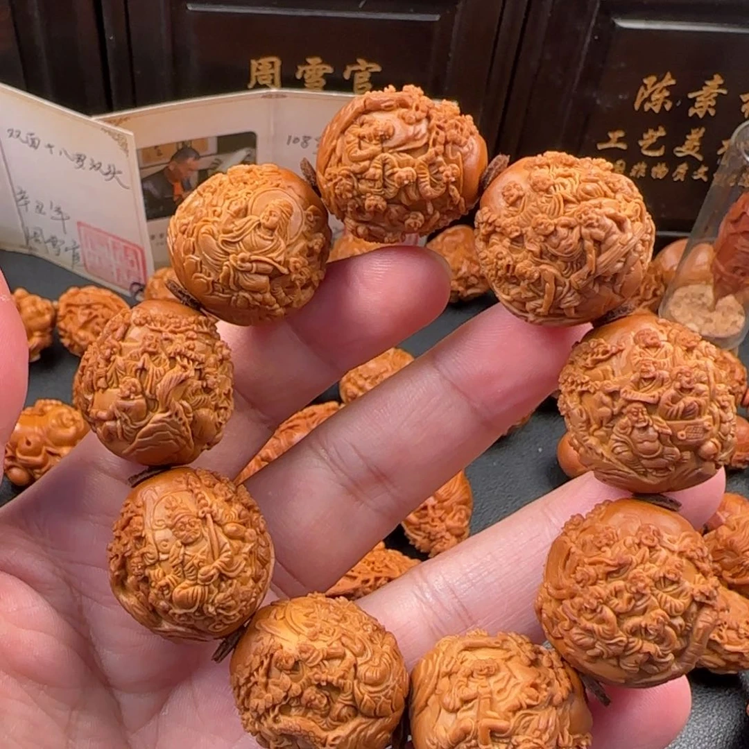 橄榄核手串/手链周雪官108罗汉拜万佛手串