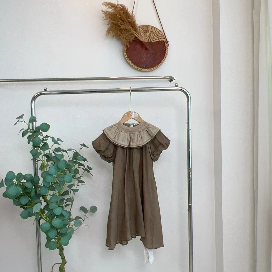 3703而枯茶色连衣裙