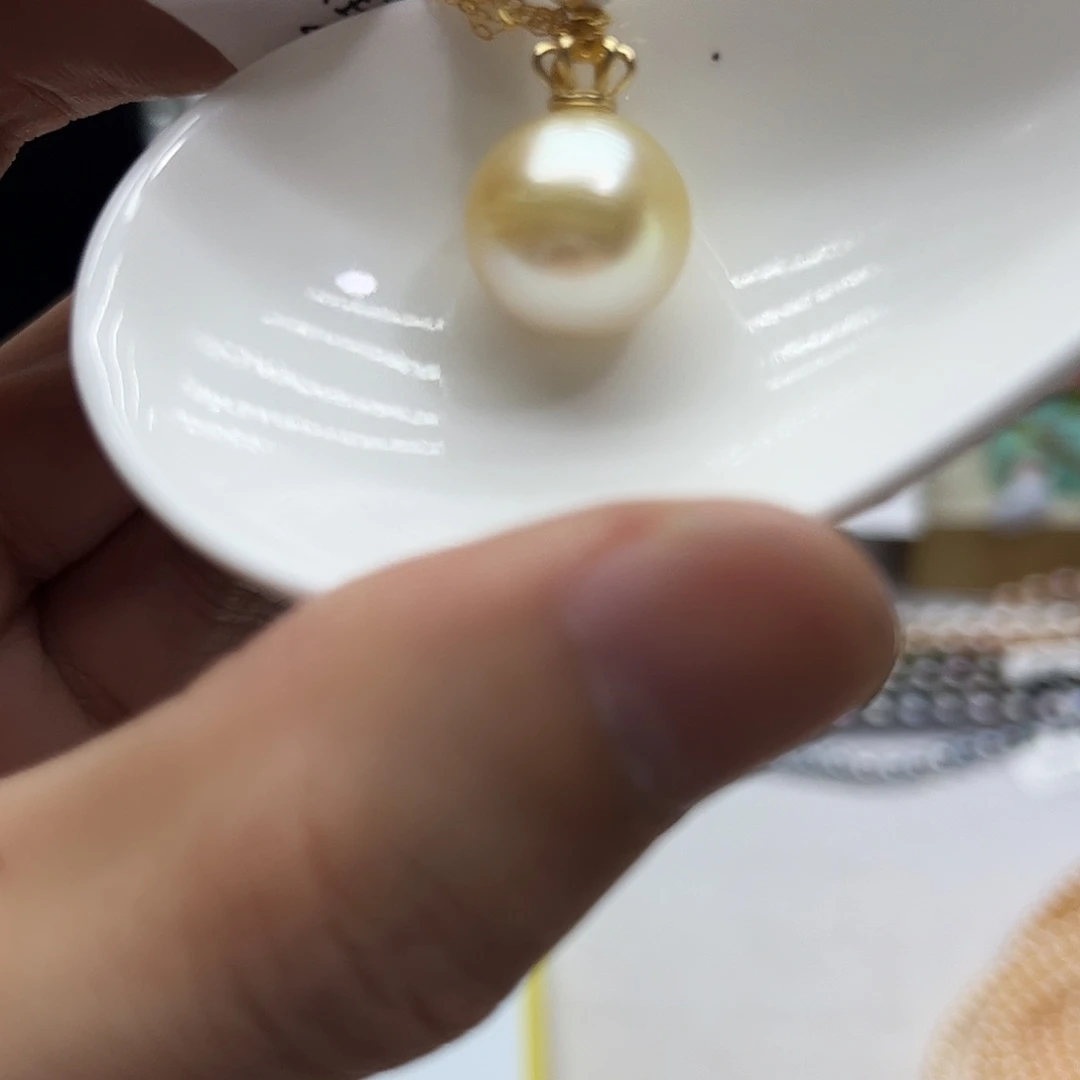 海水珍珠18K金镶嵌颈饰