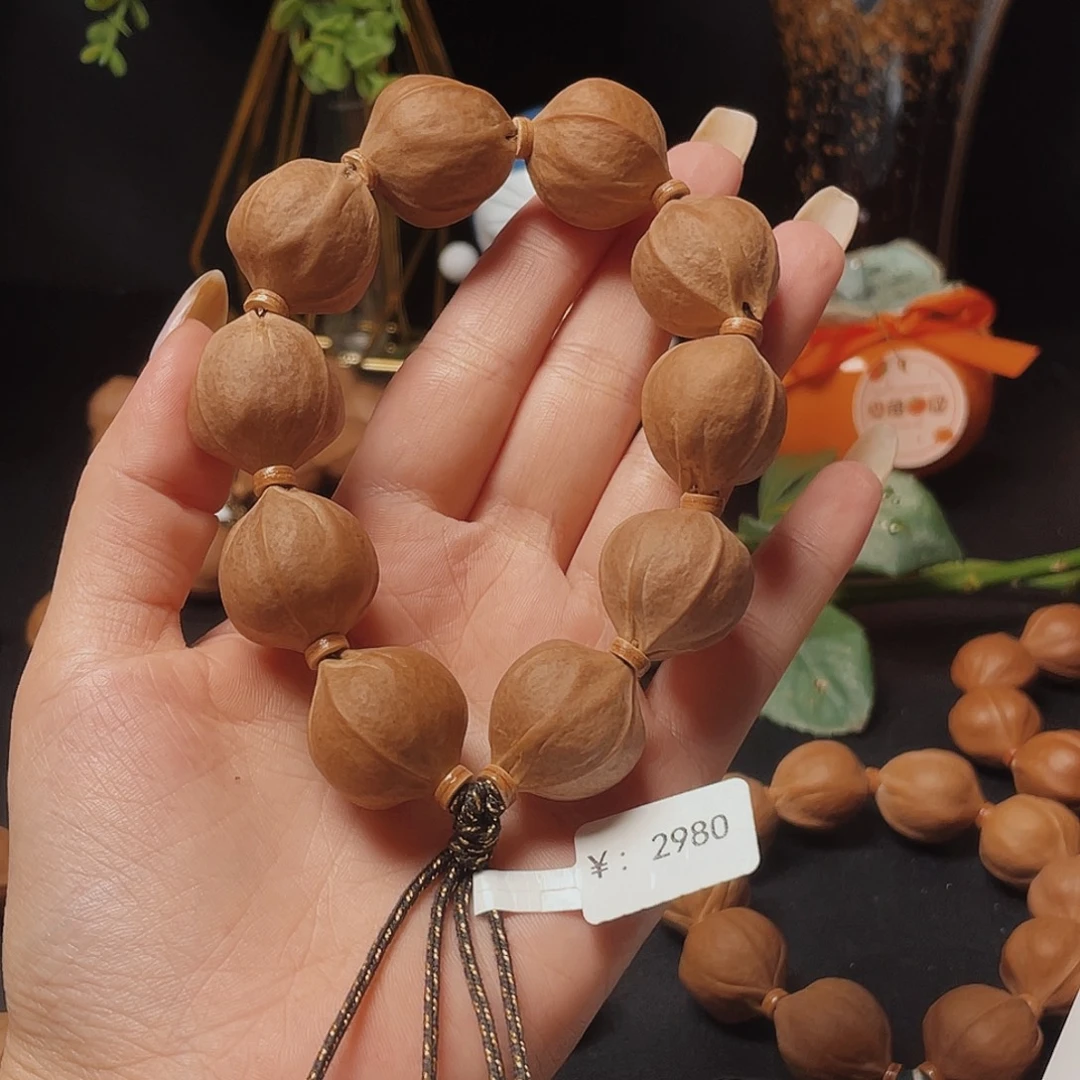 会***梨手串/手链橄榄核2124三花鲨鱼背