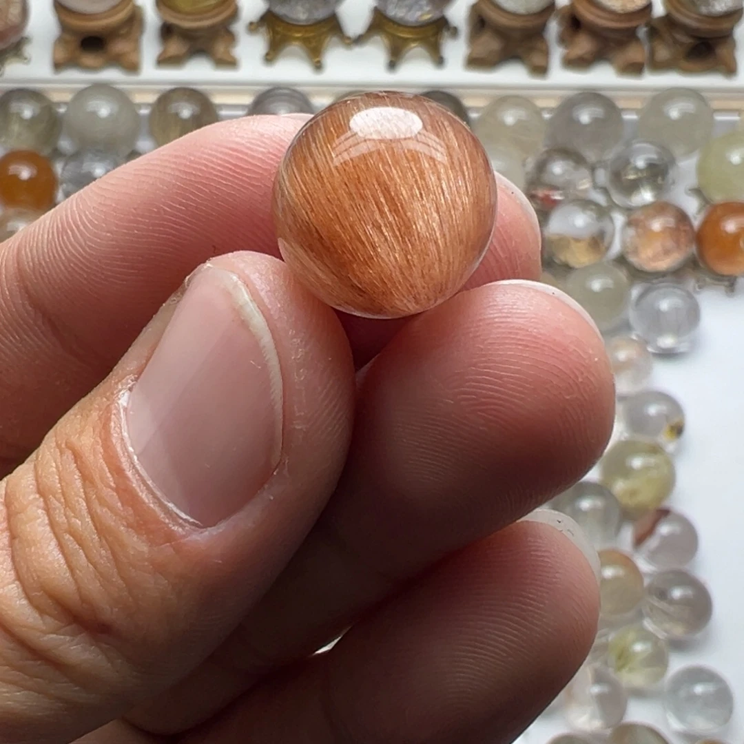 水晶珠宝半成品未镶嵌兔毛球