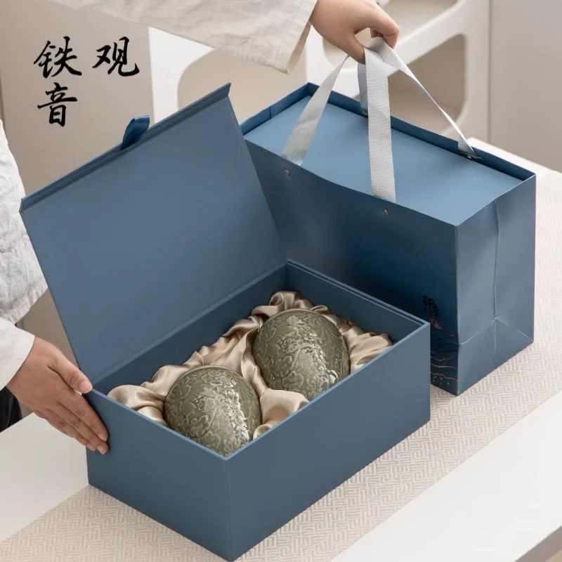 【印象山水绅士兰1斤装】双陶瓷茶叶礼盒装 安溪铁观音 清香型500g