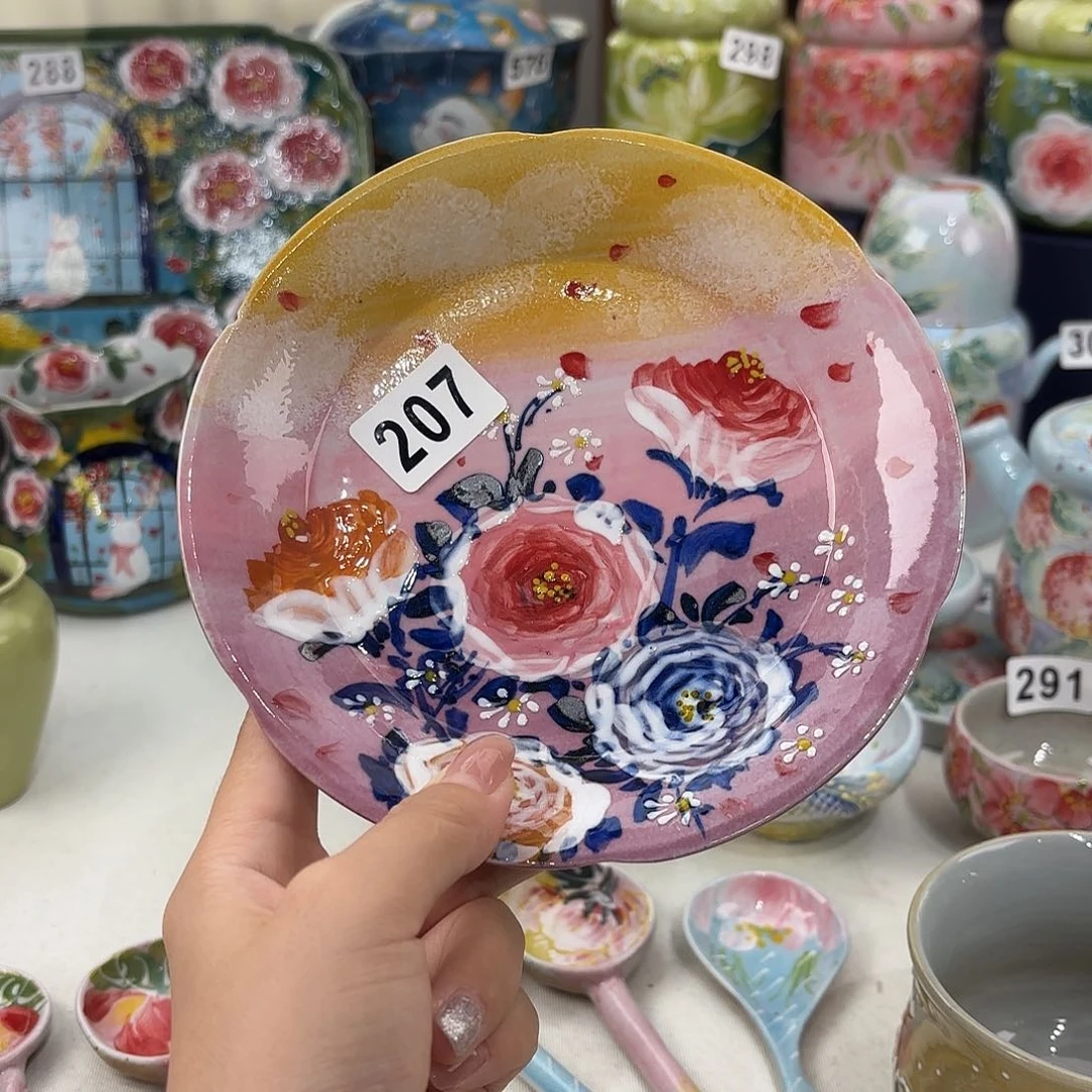 蔚****景德镇手绘高温釉下彩陶瓷茶具