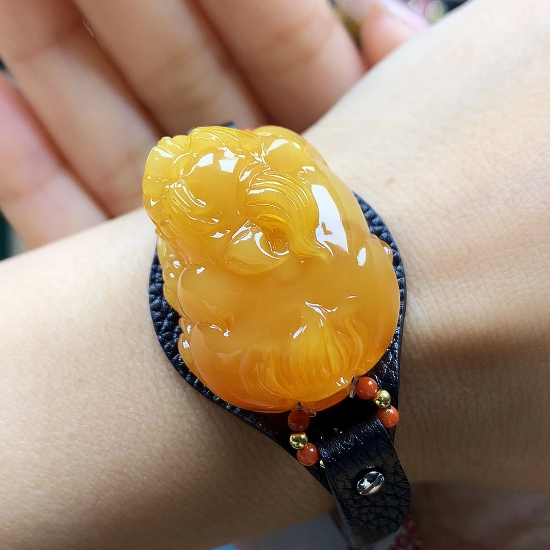 蜜蜡未镶嵌手镯手镯