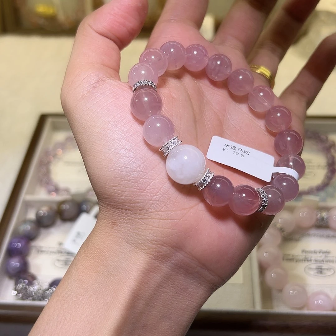 水晶手链未镶嵌大****橙48小时鉴赏