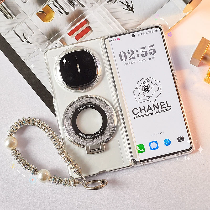 适用华为matex6手机壳新款matex5典藏版铰链全包折叠屏透明保护壳