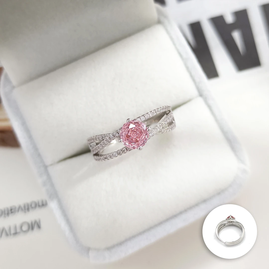 铜合金合成锆石戒指 WGTL-003202【璇玑萦华】 戒指轻奢精致欧美