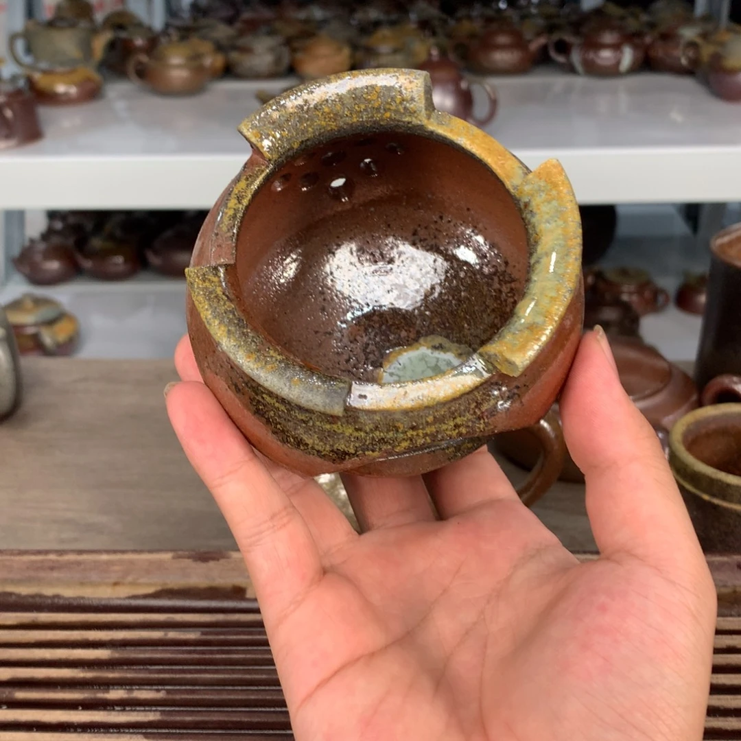 茶壶紫砂纯自然柴烧