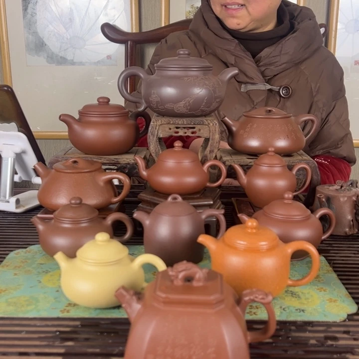 紫砂茶壶全手工底槽清八方神兽260c➕陈宏林刻绘