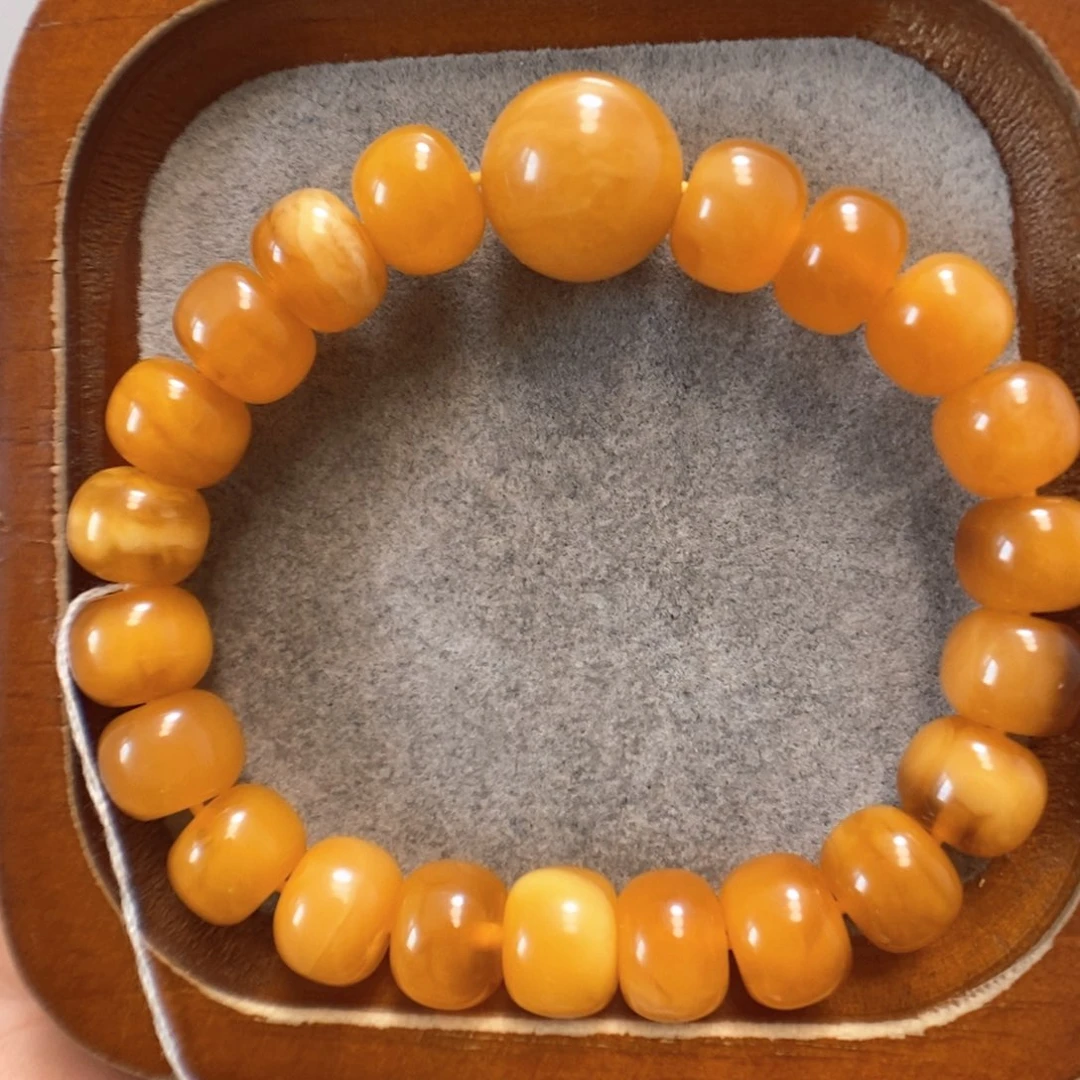 未镶嵌蜜蜡手串蜜蜡