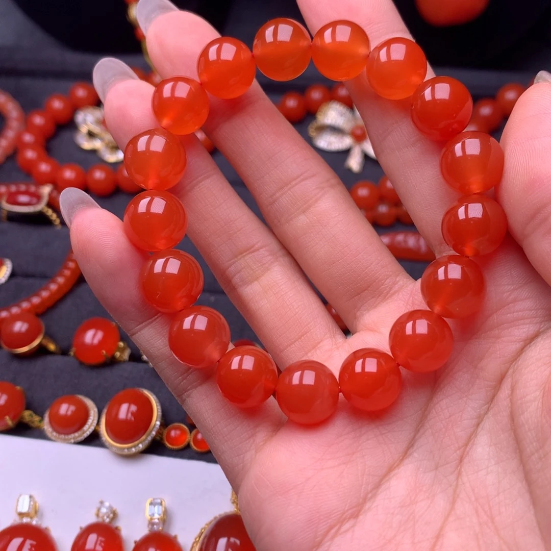 【闪购商品】未镶嵌手串南红玛瑙保山南红原矿冰红手串
