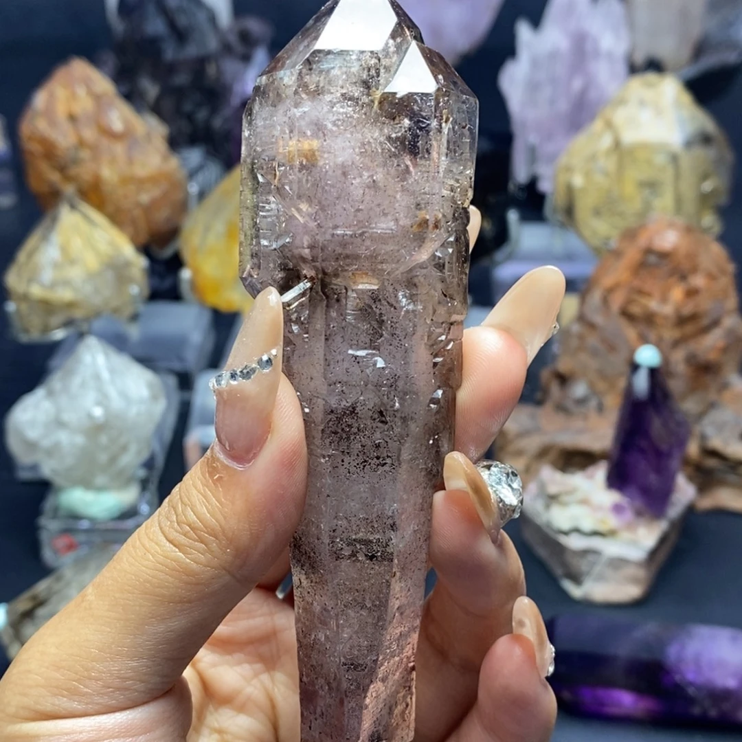 十***玖水晶未镶嵌摆件津巴布韦超七权杖