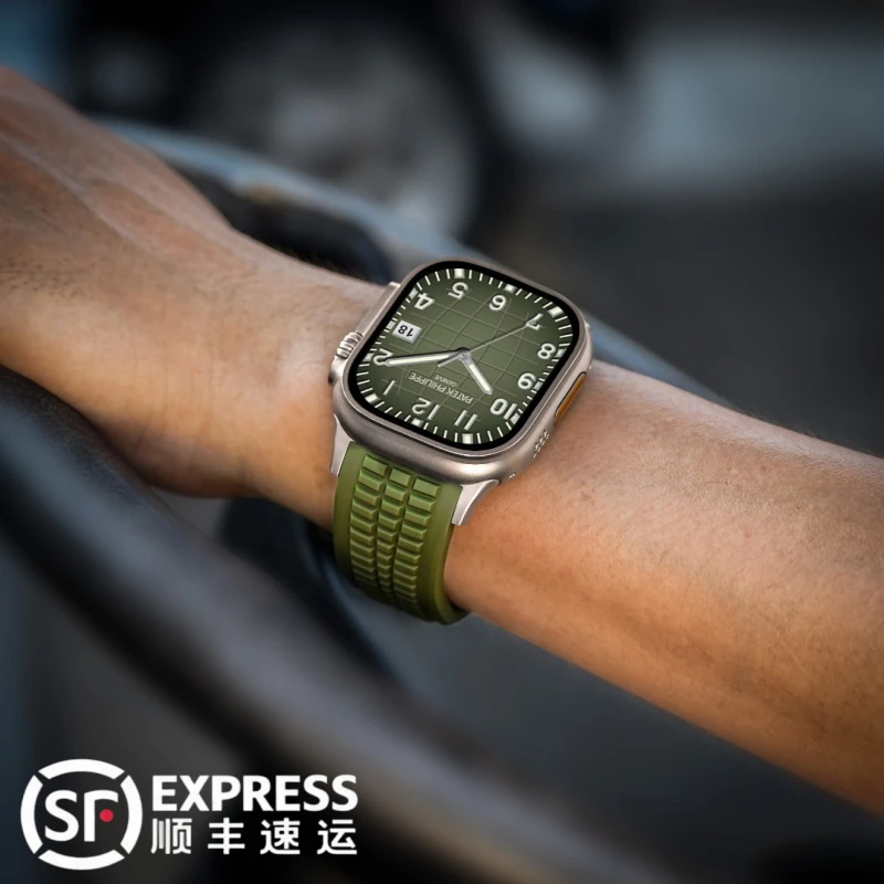 AppleWatch Ultra3绿手雷适用苹果iwatch手表S11高性能10硅胶表带