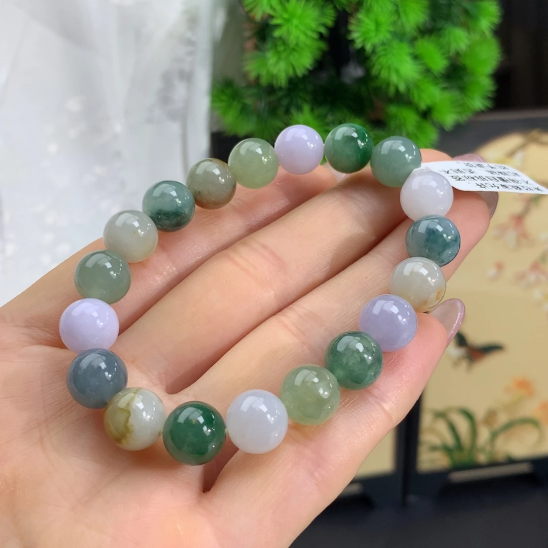 翡翠颈饰未镶嵌冰润多宝手链卡9.8m m