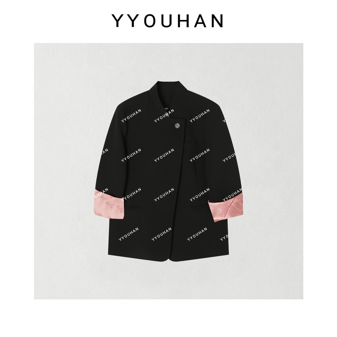 2025春款小众设计内里撞色简约百搭西装外套 2502C249