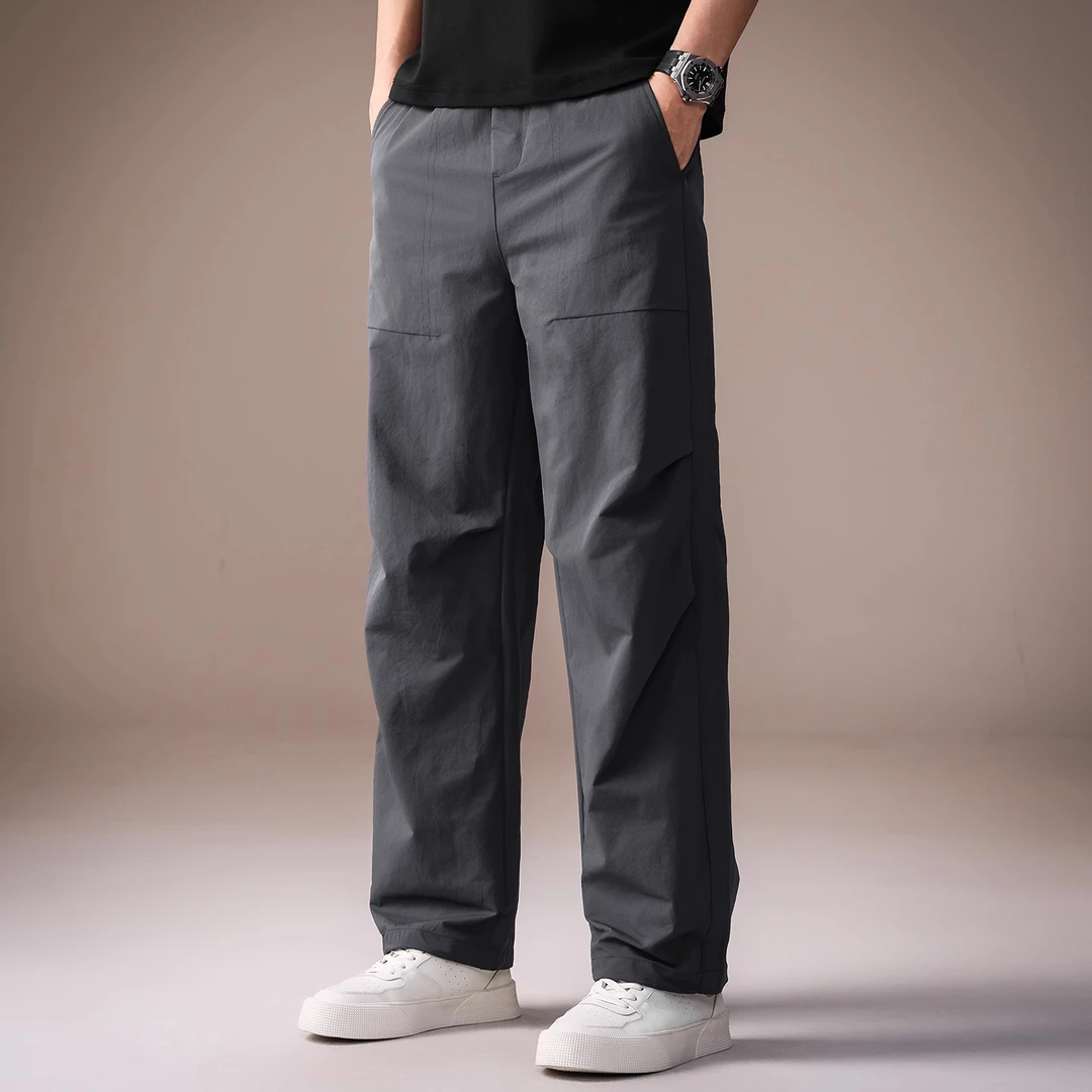 法国Cebrodz美式复古户外防水冲锋裤男夏季薄款工装直筒休闲裤子