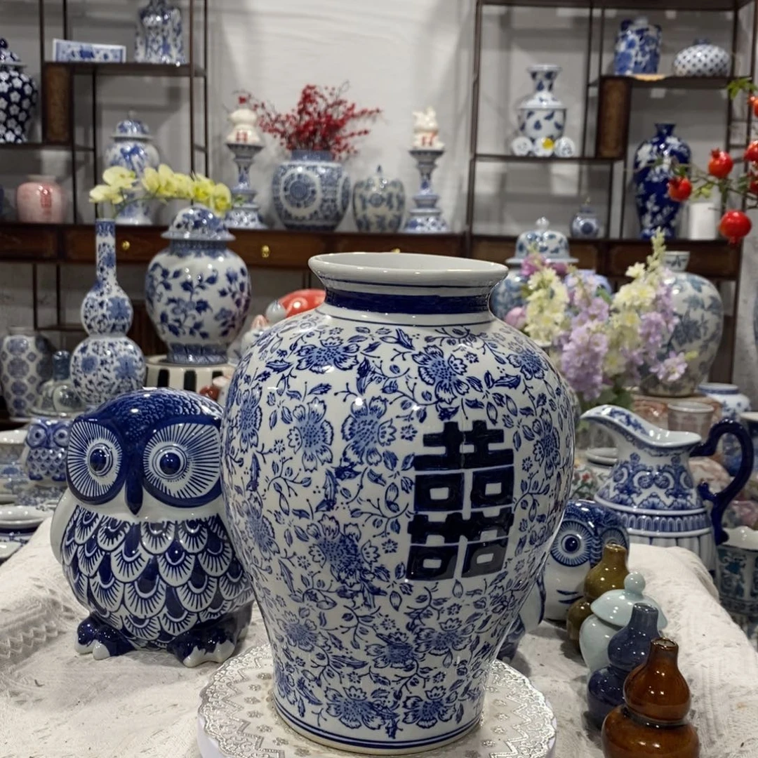 【闪购商品】摆件双喜花瓶摆件……