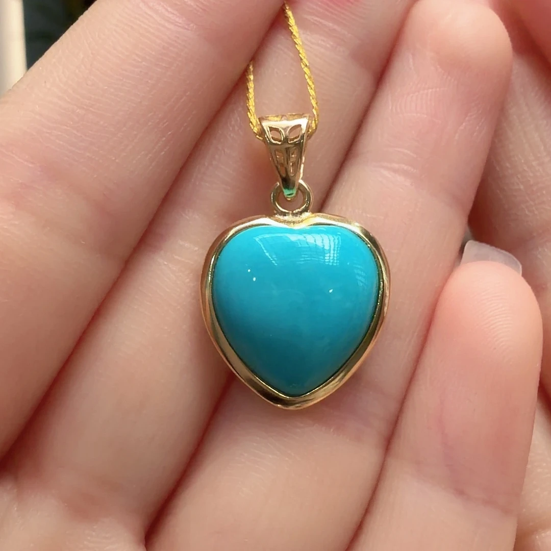 绿松石银S925镶嵌颈饰