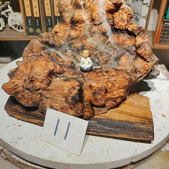中***方泥塑11北沉香琥珀木天然造型山水